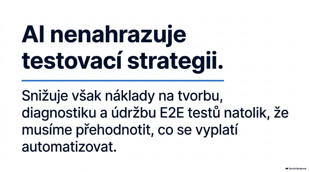 AI nenahrazuje testovací strategii